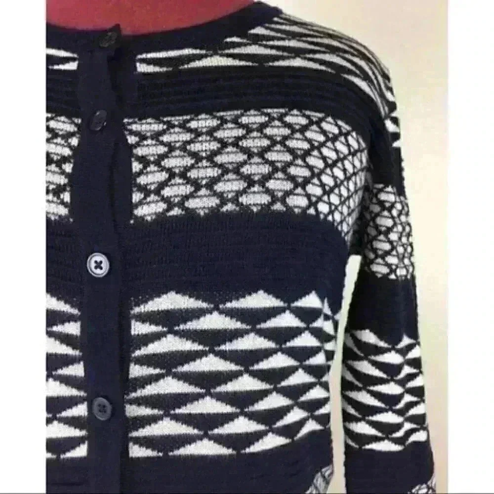 New Merona Cardigan Sweater Size Xs Geometric NWOT